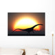 Silhouetted Diplodocus Dinosaur Takes Wall Decal