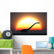Silhouetted Omeisaurus Walks Pass Wall Decal