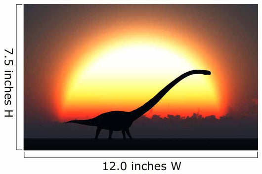Silhouetted Omeisaurus Walks Pass Wall Decal