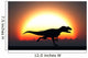 Silhouetted Allosaurus Sprinting against Wall Decal