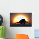 Silhouetted Spinosaurus Sprinting against Wall Decal