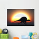 Silhouetted Spinosaurus Sprinting against Wall Decal