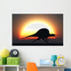 Silhouetted Spinosaurus Sprinting against Wall Decal