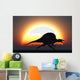 Silhouetted Spinosaurus Sprinting against Wall Decal