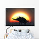 Stegosaurus against Setting Sun Wall Decal