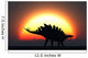 Stegosaurus against Setting Sun Wall Decal