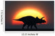 Silhouetted Triceratops Strolling past Wall Decal