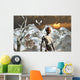 Crashed Spaceship Mountains Alien Wall Decal