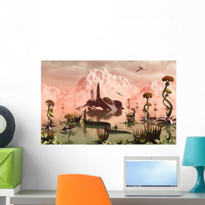 Lone Star Fighter Pilot Wall Decal shown on a wall