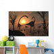 Omeisaurus and Duckbill Dinosaurs Wall Decal Design 1