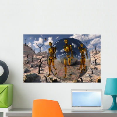 Advanced Civilization Uses Time Wall Decal Design 2 shown on a wall