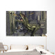 Cloned Allosaurus Being Sedated Wall Decal