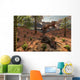 T-rex Comes across Carcass Wall Decal