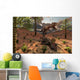 T-rex Comes across Carcass Wall Decal