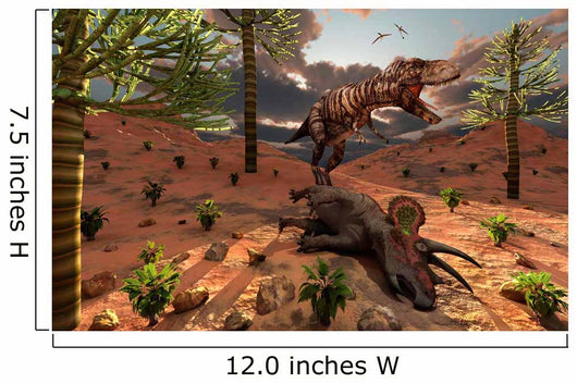 T-rex Comes across Carcass Wall Decal