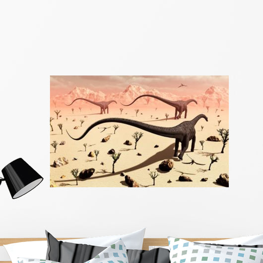 Small Group Diplodocus Sauropod Wall Decal