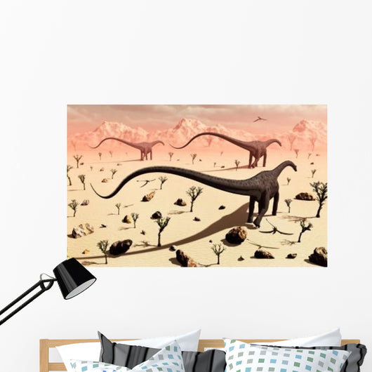 Small Group Diplodocus Sauropod Wall Decal