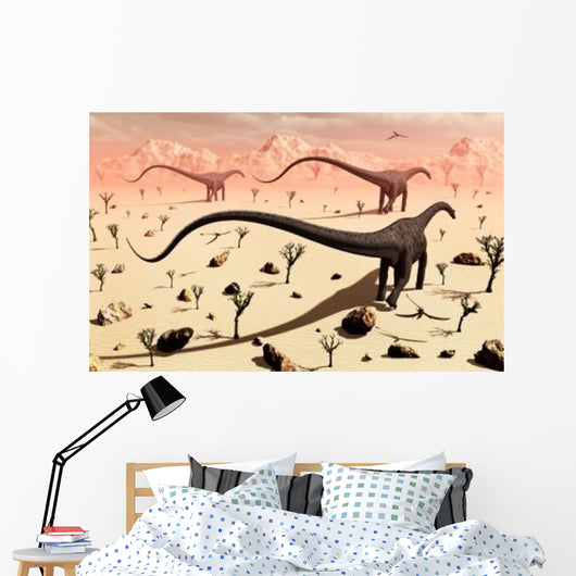 Small Group Diplodocus Sauropod Wall Decal