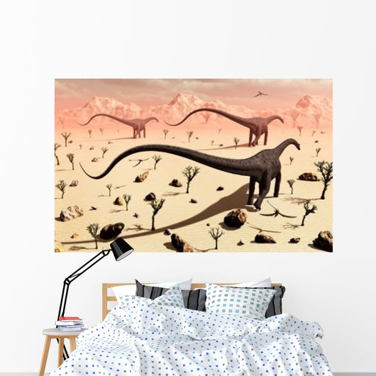 Small Group Diplodocus Sauropod Wall Decal