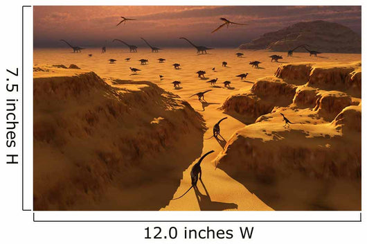 Mixed Herd Dinosaurs Migrate Wall Decal Design 1