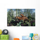 Pair Sabre-toothed Tigers Hunting Wall Decal Design 2