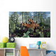 Pair Sabre-toothed Tigers Hunting Wall Decal Design 2