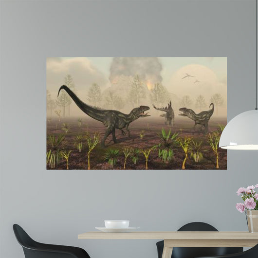 Allosaurus Dinosaurs Tracking down Wall Decal