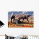 Two T Rex Dinosaurs Wall Decal