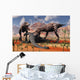 Two T Rex Dinosaurs Wall Decal