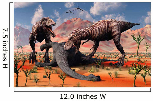 Two T Rex Dinosaurs Wall Decal