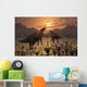 T-Rex Creeps up Pair Wall Decal