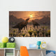 T-Rex Creeps up Pair Wall Decal