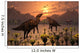 T-Rex Creeps up Pair Wall Decal