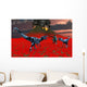 Sci-fi Scene Pair Allosaurus Wall Decal