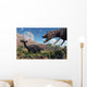 T Rex Confronts Ankylosaurus Wall Decal Design 2