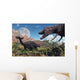 T Rex Confronts Ankylosaurus Wall Decal Design 2