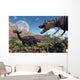 T Rex Confronts Ankylosaurus Wall Decal Design 2