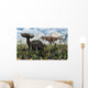T Rex Confronts Ankylosaurus Wall Decal Design 1