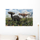 T Rex Confronts Ankylosaurus Wall Decal Design 1