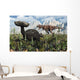 T Rex Confronts Ankylosaurus Wall Decal Design 1