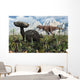 T Rex Confronts Ankylosaurus Wall Decal Design 1