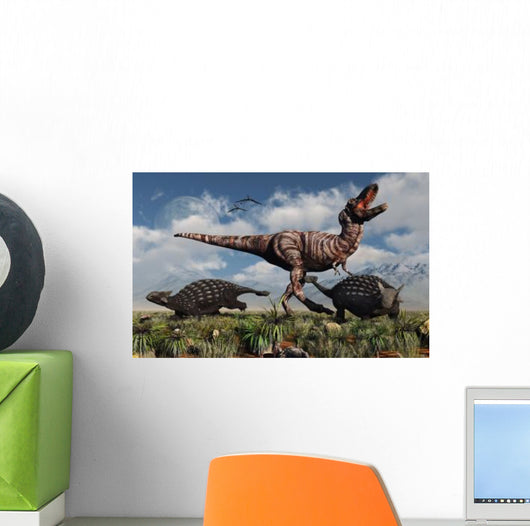 Ankylosaurus Dinosaurs Defend Themselves Wall Decal Design 2