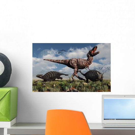 Ankylosaurus Dinosaurs Defend Themselves Wall Decal Design 2
