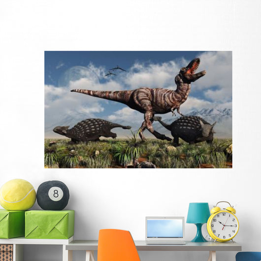 Ankylosaurus Dinosaurs Defend Themselves Wall Decal Design 2