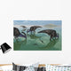Parasaurolophus Dinosaurs Graze Organic Wall Decal
