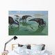 Parasaurolophus Dinosaurs Graze Organic Wall Decal