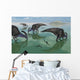 Parasaurolophus Dinosaurs Graze Organic Wall Decal