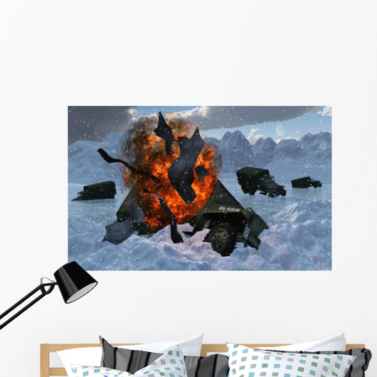 Convoy Military Vehicles with Wall Decal Design 2