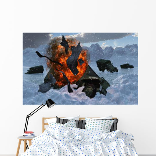 Convoy Military Vehicles with Wall Decal Design 2