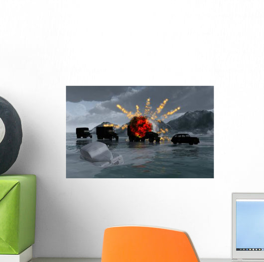 Convoy Military Vehicles with Wall Decal Design 1